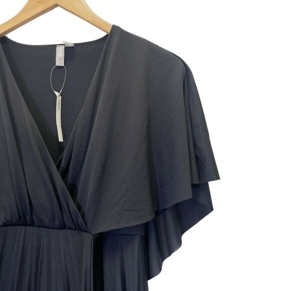NWT ASOS Maternity Black Cape Back Pleated Long Maxi Dress Women’s Size 4 NEW - Picture 8 of 16